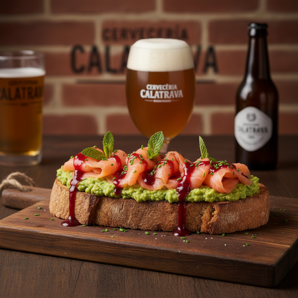 Tosta de salmón